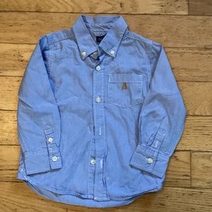 2/$20 babyGap blue stripe dress button down, 100% cotton, 3T, EUC